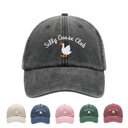 Vintage Soft-Top Baseball Cap With Chicken Print