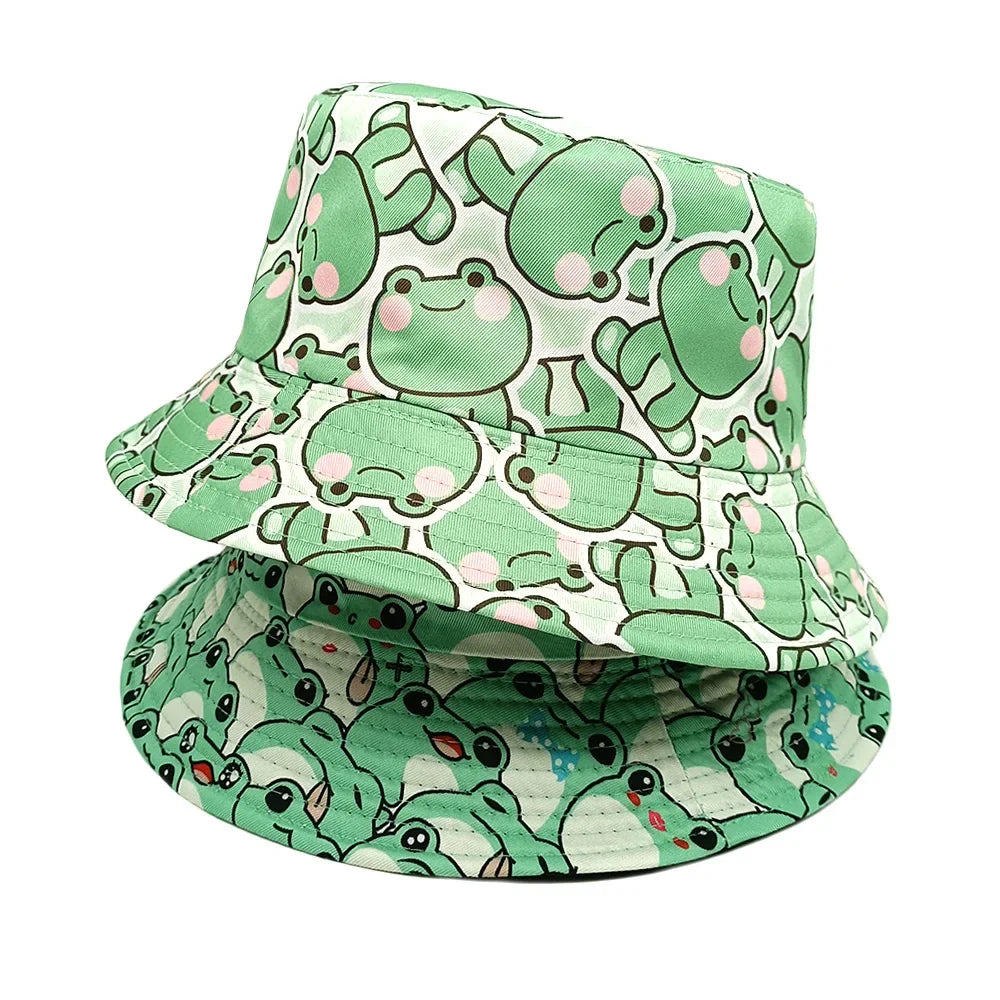 Male and Female Students Cute Sun Shading Basin Hat Bucket Hat Cartoon