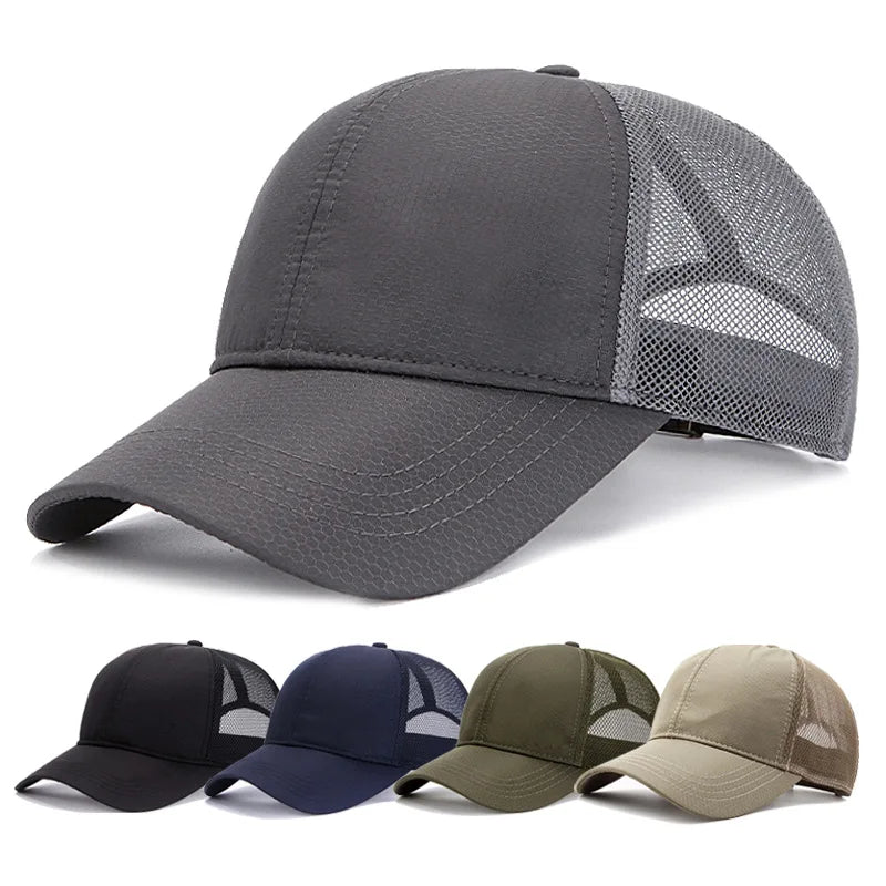 Baseball Cap Big Head Plus Size Summer Mesh Top Quality Oversize Sport Snapback Hat