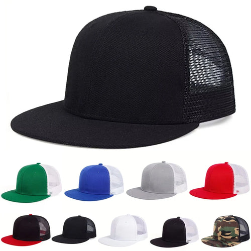 Unisex Solid Color Splicing Hip-Hop Hats Spring Autumn Adjustable Snapback Caps