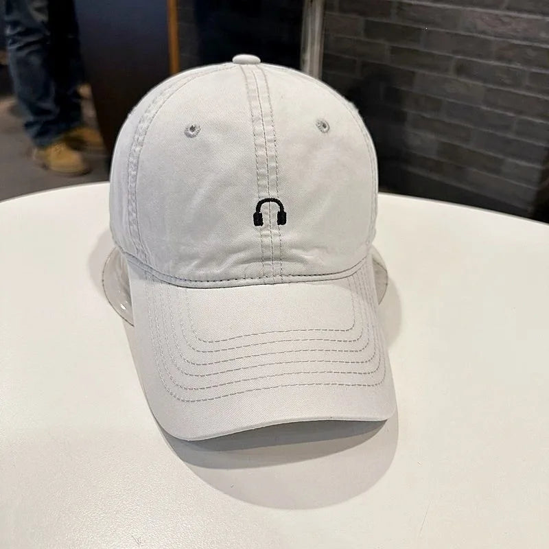 Trendy Brand Baseball Caps Embroidered Headphone Pattern Rounders Cap