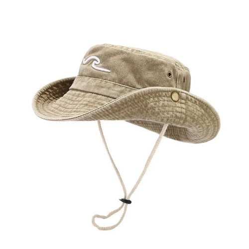 2023 Spring Cotton Embroidered Pattern Bucket Hat Fisherman Hat