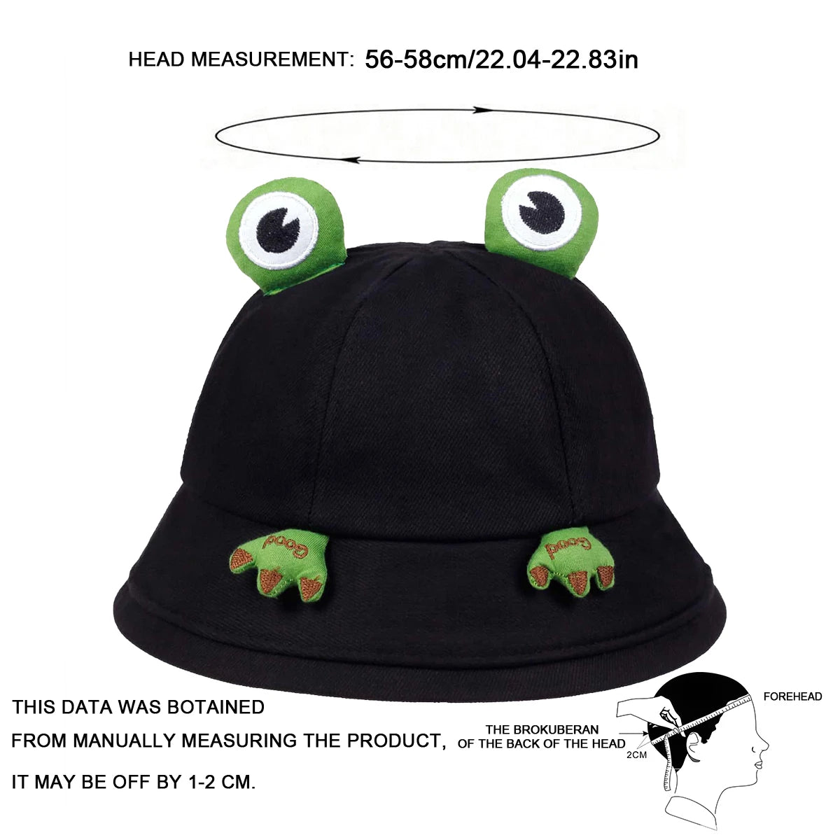 Unisex Cute Frog Personality Bucket Hats Fishermen Caps