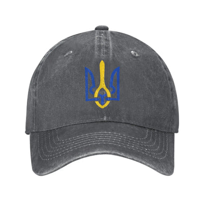 Ukrainian Coat Of Arms Washed Baseball Cap