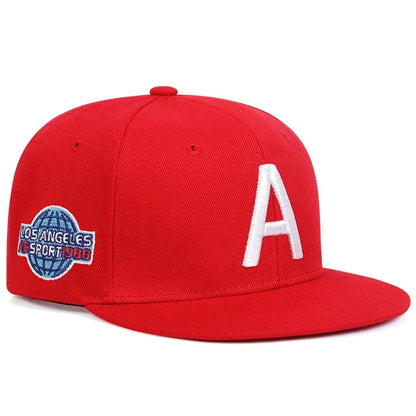 Unisex A Letter Side Earth Embroidery Hip Hop Hats