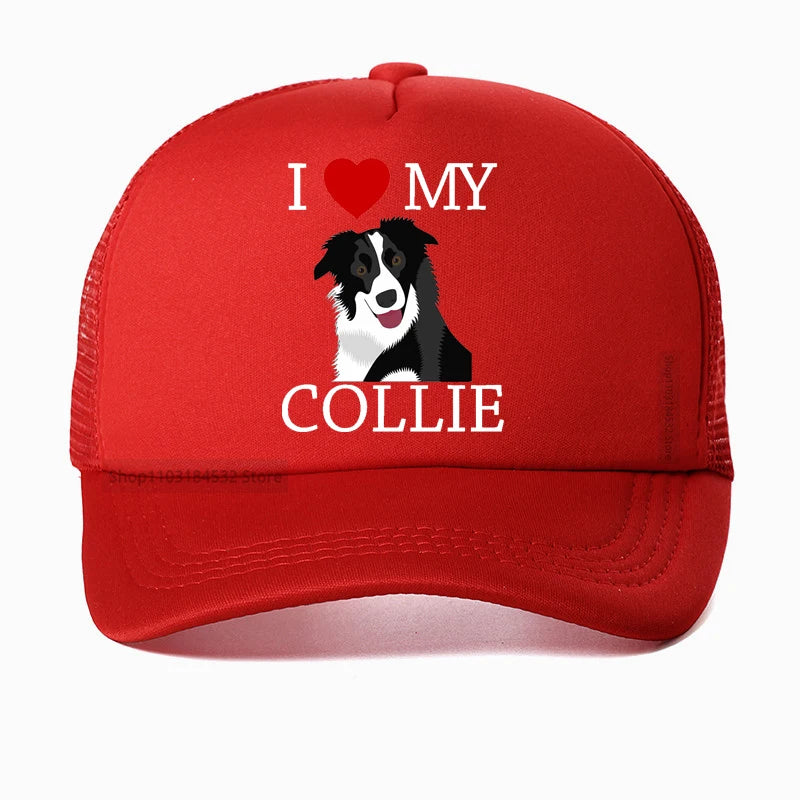 I Love My Border Collie Baseball Cap