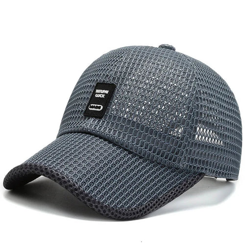 Men's Mesh Baseball Cap Breathable Summer Caps Outdoor Fishing Hats Bone Gorras