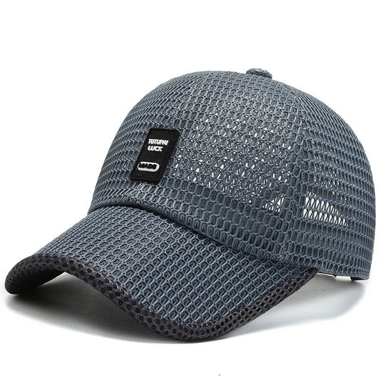 Men's Mesh Baseball Cap Breathable Summer Caps Outdoor Fishing Hats Bone Gorras