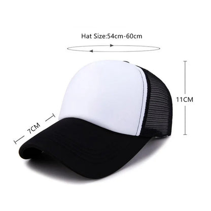 Unisex Cap Casual Plain Mesh Baseball Cap