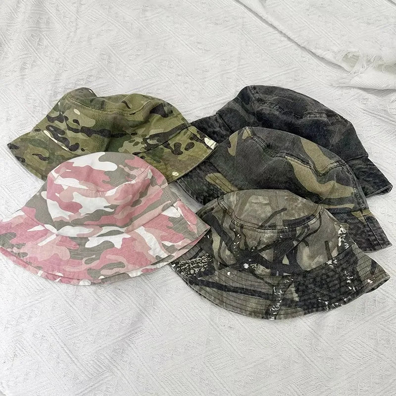 Japanese Tooling Camouflage Outdoor Mountaineering Sun Protection Bucket Hat