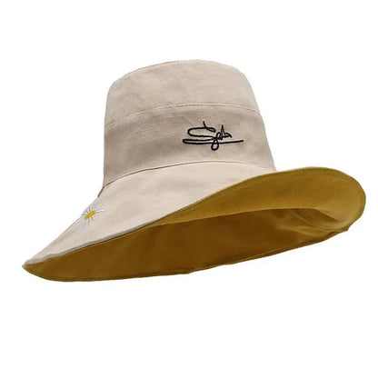 New Sunshade And Sunscreen Bucket Hat Korean Version Large Brim