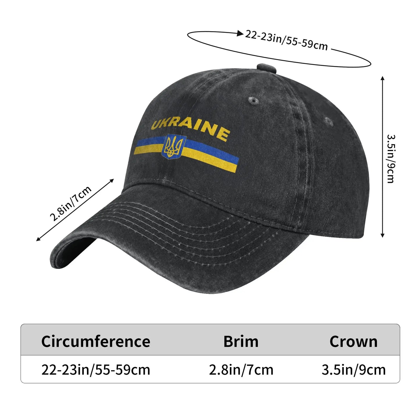Ukrainian Coat Of Arms Washed Baseball Cap