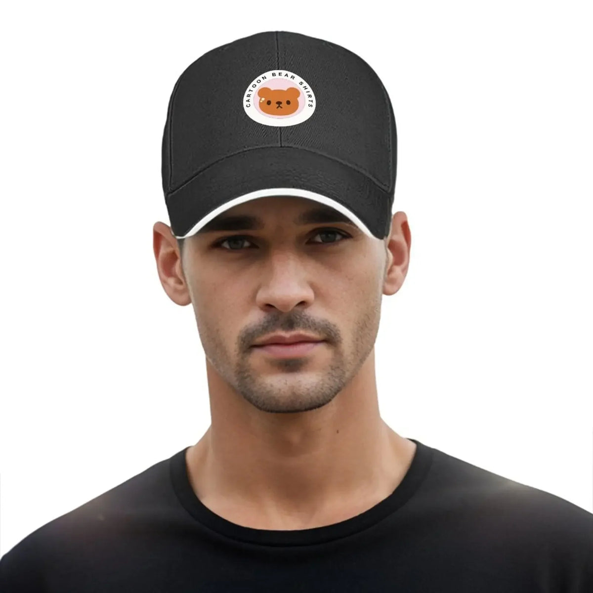 Cartoon Bear Logo Shirt Baseball Cap