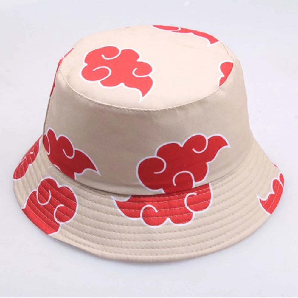 Outdoor Sunscreen Bucket Hat Men's Japanese Art Cartoon Print Cloud Fisherman