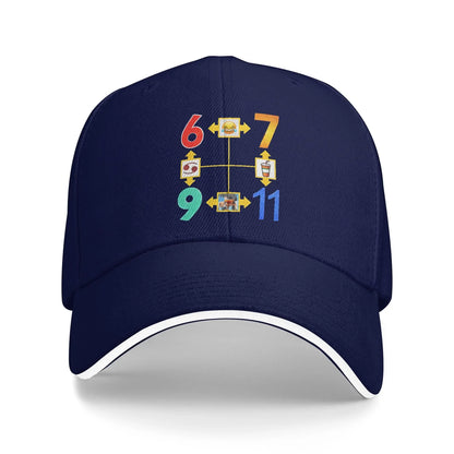 6 7 9 11 Meme Diagram Baseball Cap