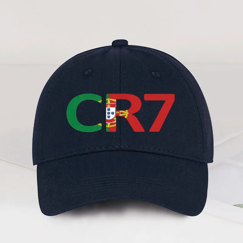 CR7 Portugal Print Black Baseball Cap