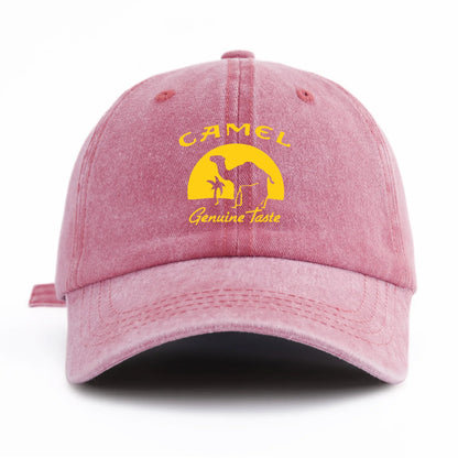 CAMEL Print Washed Baseball Cap For Adults
