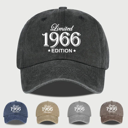 "Limited 1966 Edition" Print Washed Baseball Cap