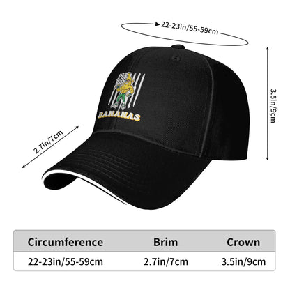Funny Banana Drip Strong American Flag Casual Baseball Cap