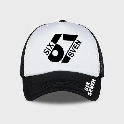 SIX 67 SEVEN Printed Mesh Cap Baseball Cap