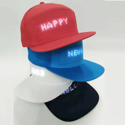 APP Programmable LED Message Hats Luminous Sports Baseball Cap