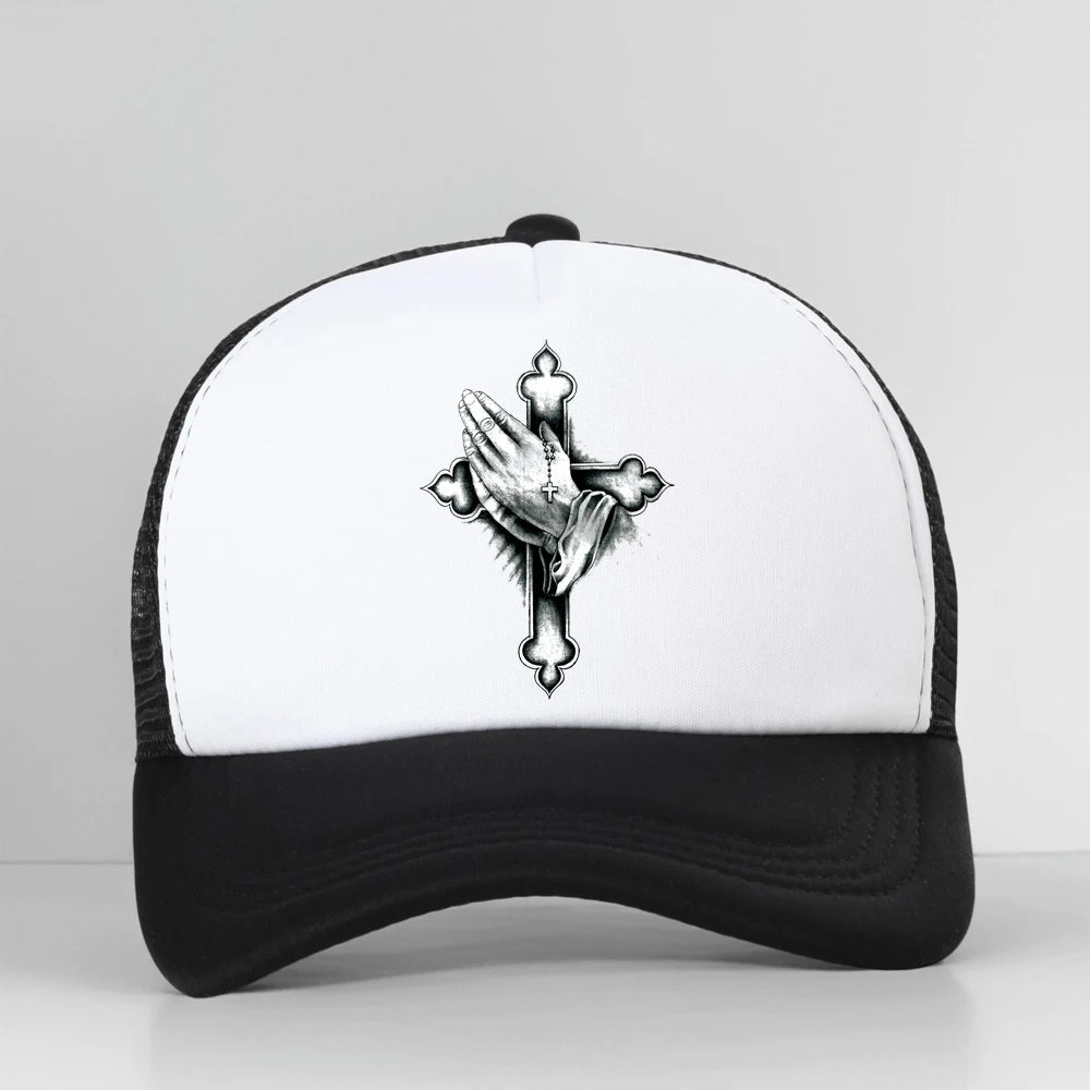 Christian Prayer Jesus Mesh Baseball Cap