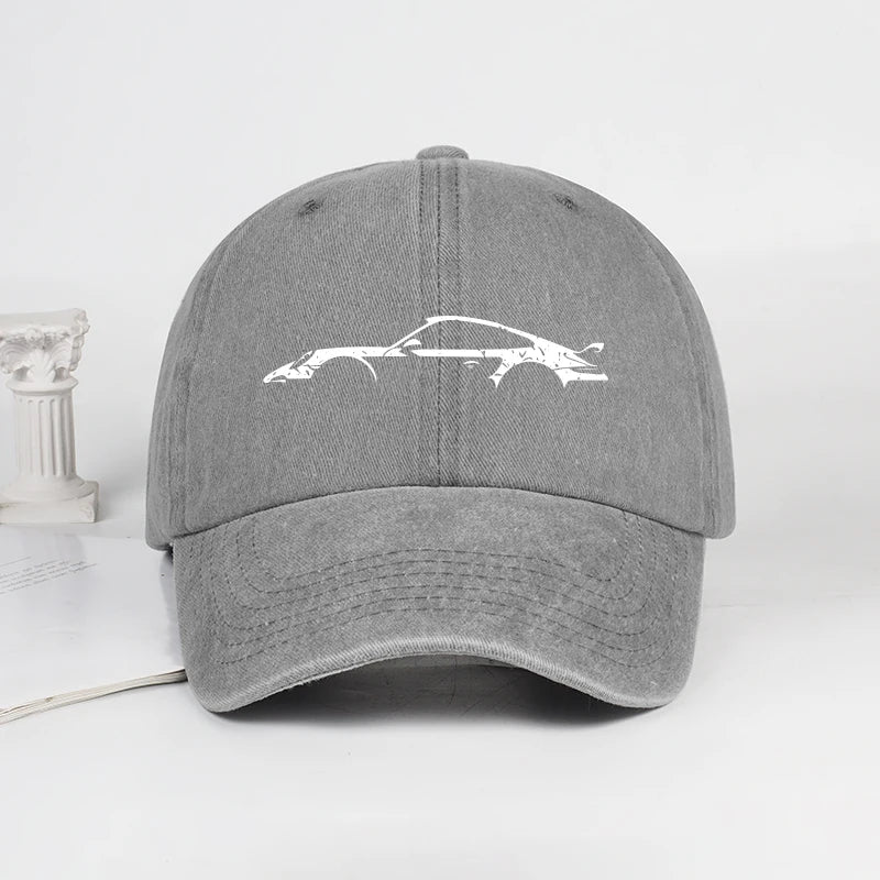 Classic Sports Car Silhouette Baseball Cap