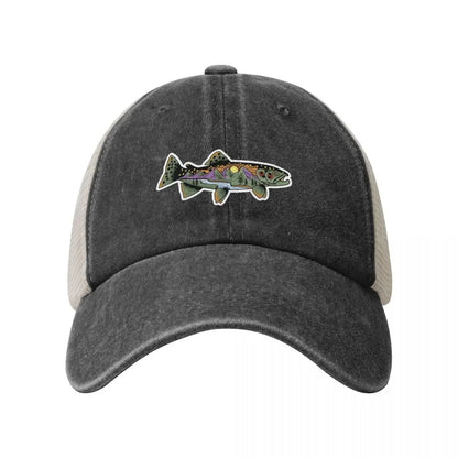 Fish Fashion Unisex Cartoon Snake River Mountain Trout Baseball Cap