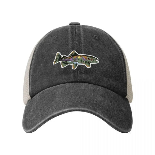 Fish Fashion Unisex Cartoon Snake River Mountain Trout Baseball Cap