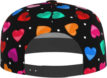 Cute Candy Hearts Trucker Snapback Hats For Men Women