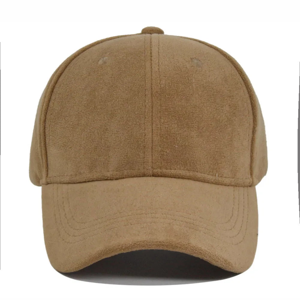 Fashion Unisex Suede Baseball Caps for Women Men
