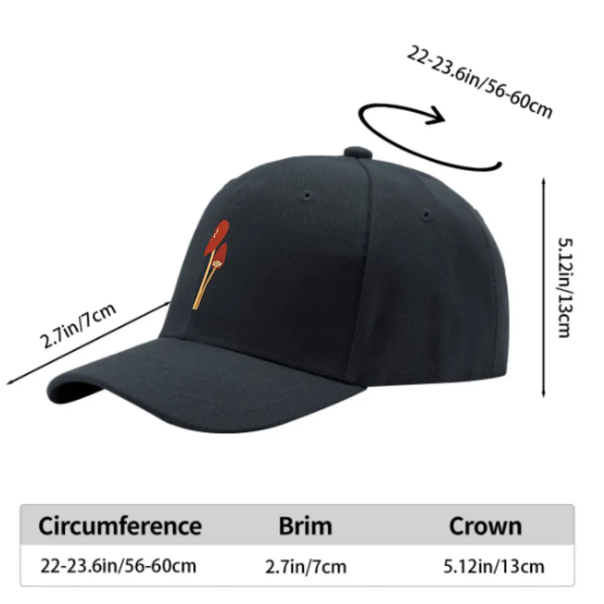 Artificial Red Mushroom Home Decor Baseball Cap