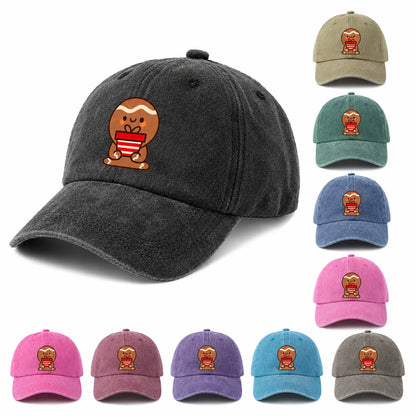 Smiling Gingerbread Man Baseball Cap