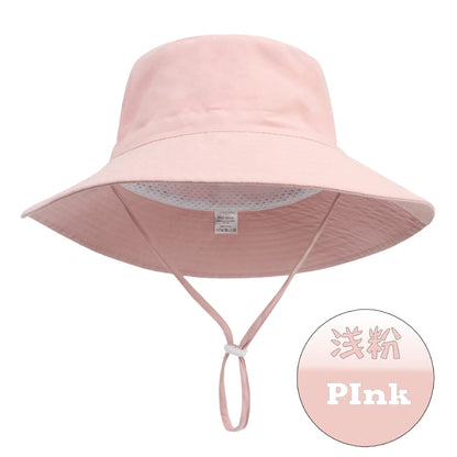 Summer Big Brim For Child Soft Breathable For Boys And Girls Outdoor Bucket Hat