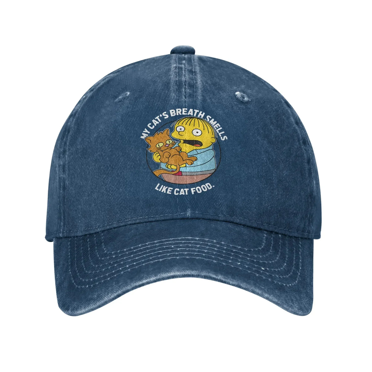 The S-simpson Ralph My Cat's Breath Smells Like Cat Food Baseball Caps