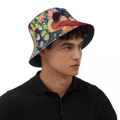 One Piece Bucket Hat Beach Hatwear Accessories Luffy Manga