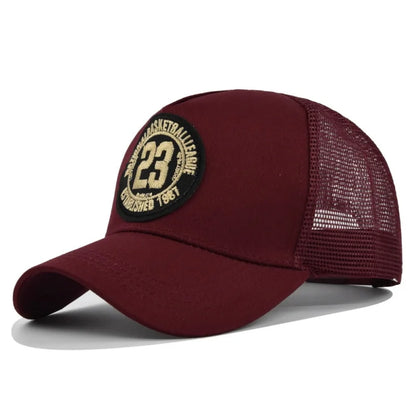 Summer Mesh Personality Sticker Embroidery Baseball Cap