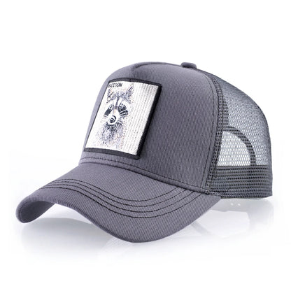Spring Summer Baseball Cap With Lion Embroidery