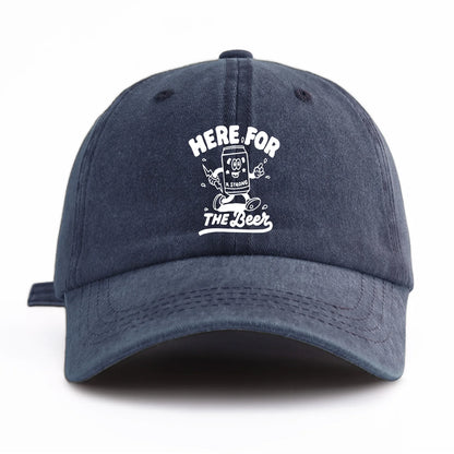 THE BEER Print Washed Baseball Cap For Adults