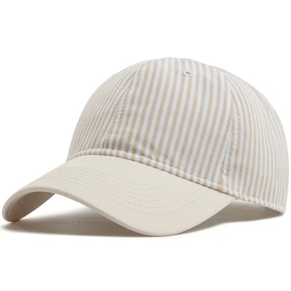 Fashion Korean Style Striped Soft Top Baseball Cap