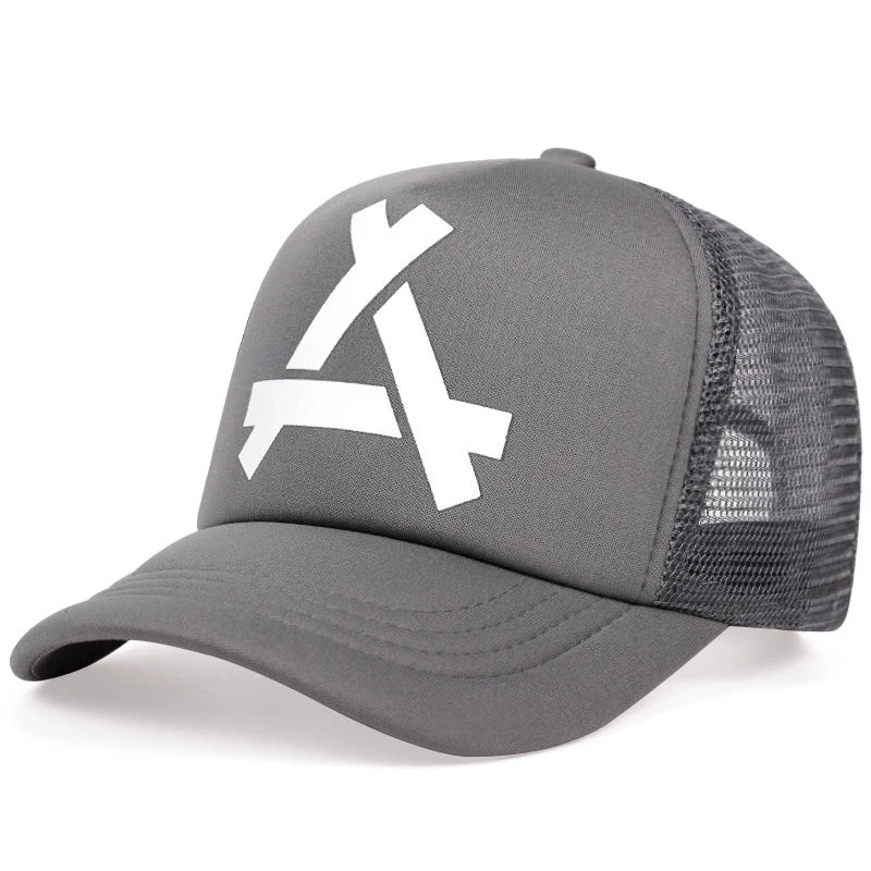 Unisex A- Letter Printing Baseball Net Caps Hip Hop Cap