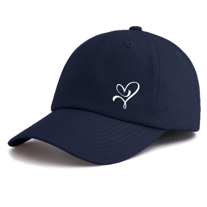 HEART Print Baseball Cap For Adults