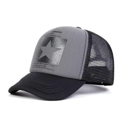 Children Five Pointed Star Print Baseball Net Caps