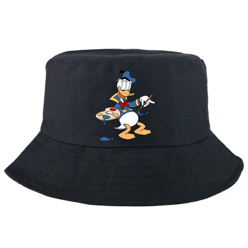 Donald Duck Bucket Hat Daily Hip Hop Amusing Cartoon Vintage Stylish Fisherman Cap