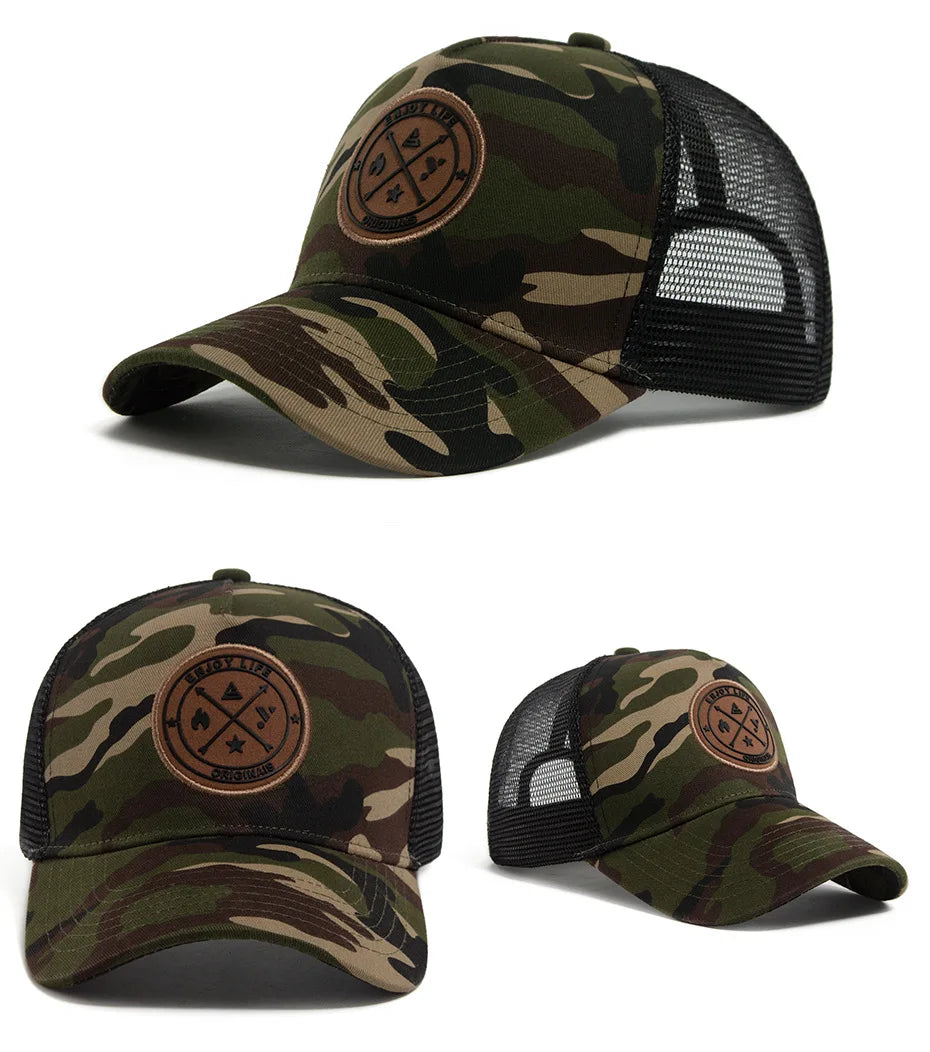Summer Mesh Colorful camouflage Baseball Cap