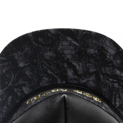 Luxury Brand Leather Snapback Hat for Men Women Hip Hop Knight Snapback Hat
