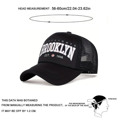 Unisex BROOKLYN Printing Baseball Net Caps