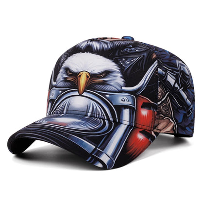 Skateboarding Hat Printed Dragon Tiger Baseball Hat