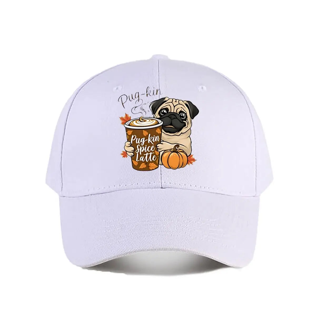 Pug Pumpkin Spice Latte Baseball Cap