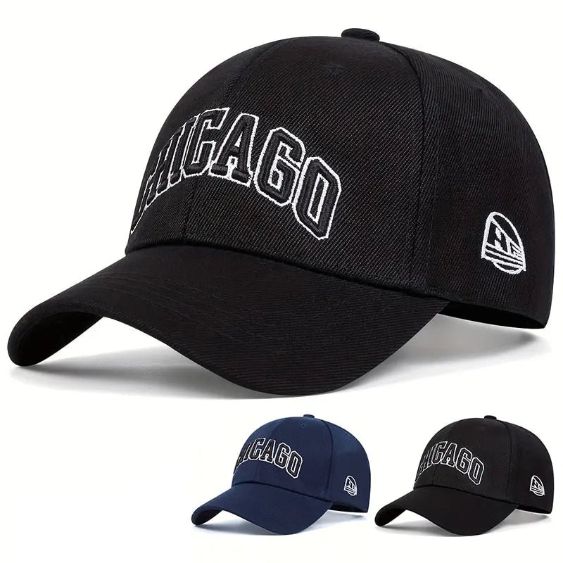 Unisex CHICAGO Letter Embroidery Baseball Caps Spring Autumn